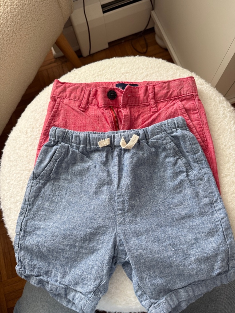 Two pairs of boys shorts- linen / cotton